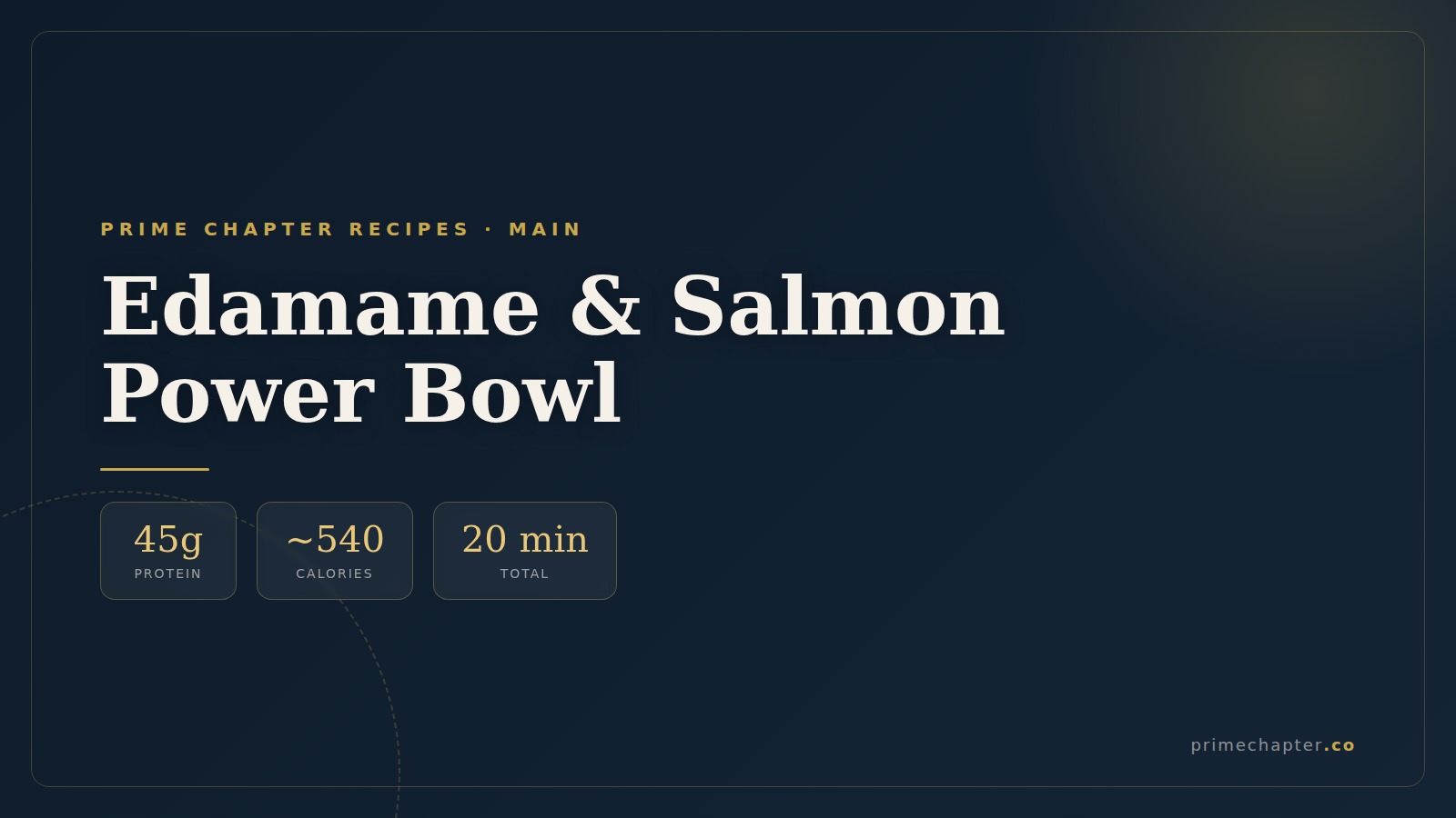 Edamame and salmon power bowl